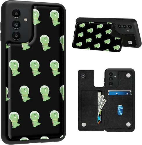 Vista 18 de BVDIKMI Funda para Samsung Galaxy A13 5G con ranura para tarjetero, funda de piel sintética, doble cierre magnético y cubierta duradera a prueba