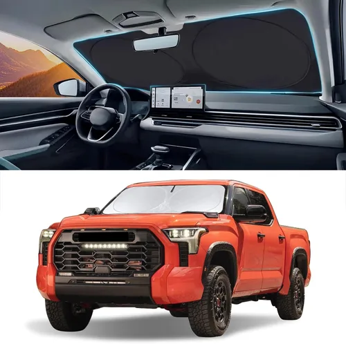 Vista 102 de Parasol para parabrisas Rivian R1T de ajuste personalizado para 2022-2023 2024 2025 Rivian R1S/R1T, accesorios para ventana delantera, cubierta
