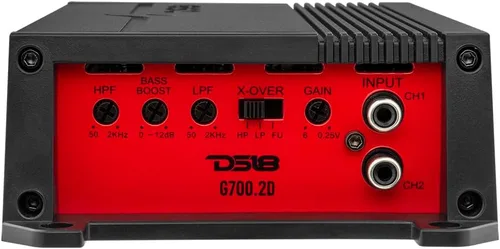 Vista 5 de DS18 G700.2D Amplificador de 2 canales Clase D de rango completo 700 vatios Potencia máxima 2 ohmios estable, puente a 4 ohmios - Entradas de nivel