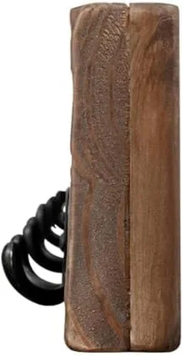 Vista 8 de Alaterre Furniture Pomona - Perchero de entrada – Moderno perchero rústico de 48 pulgadas montado en la pared con 6 ganchos – Madera maciza y ahorro