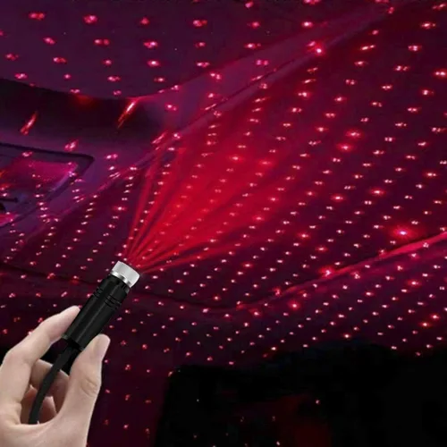 Vista 3 de 2 proyectores de luz nocturna USB de estrella, mini lámpara de proyección LED, decoraciones románticas, para dormitorio, fiesta, paredes