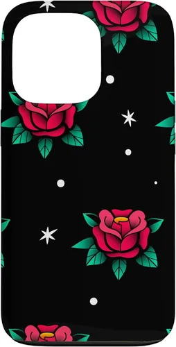 Vista 10 de Roses Fifties Black Red Rockabilly Pinup Rose Retro Fashion Case for iPhone 17