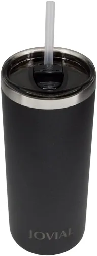 Vista 5 de JOVIAL Enfriador de latas de acero inoxidable 2 en 1 aislado para todas las latas de 24 y 25 onzas, enfriador de latas de cerveza, seltzer puede