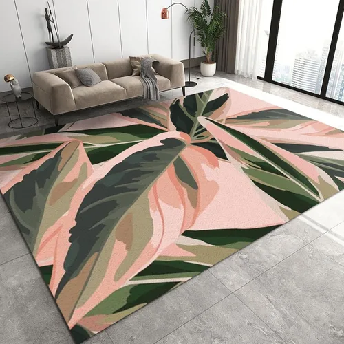 Vista 13 de Alfombra bohemia de arco iris nórdico, alfombra grande con estampado geométrico, alfombra antideslizante para niños con alfombra antideslizante
