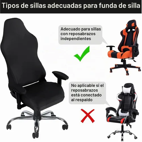 Vista 6 de Funda ergonómica para silla de videojuegos, fundas ergonómicas para silla de juegos de computadora, fundas elásticas de poliéster, 4