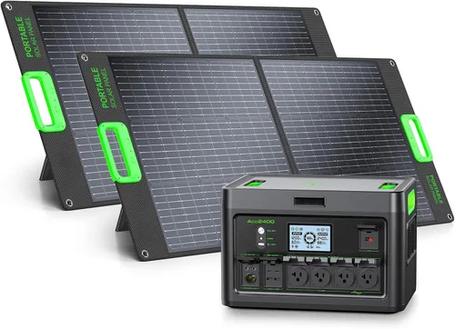 Vista 10 de Central eléctrica portátil de 2400W 1843Wh GRECELL generador solar al aire libre con 2400W (4800W pico) 4 salidas de CA, batería de respaldo