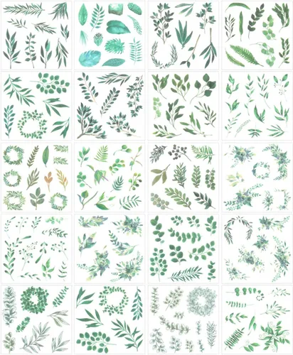 Vista 16 de allydrew Washi - Juego de calcomanías para álbumes de recortes, diseño floral azul (20 hojas)