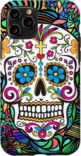 Vista 26 de Funda para iPhone 11 Pro Max Day of the Dead Sugar Skull