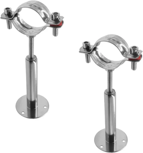 Vista 11 de Soporte de tubo ajustable de acero inoxidable 304, soportes de tubo de montaje en pared, plata