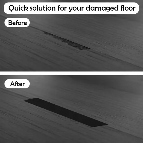Vista 6 de Rubber Bond Tira de transición de suelo, tiras de vinilo autoadhesivas para suelos laminados, tira divisora plana, fácil de instalar y despegar