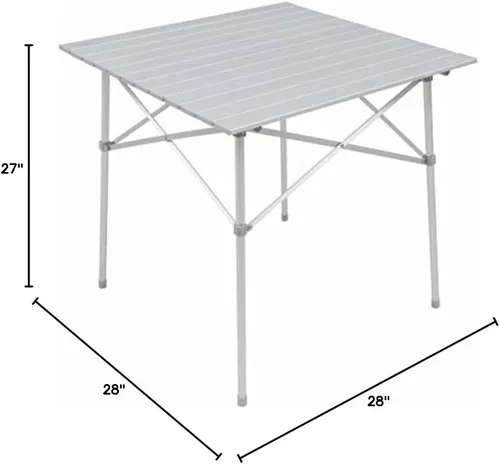 Vista 3 de ALPS Mountaineering Mesa de campamento enrollable de aluminio con configuración rápida y almacenamiento compacto Plata - Nuevo