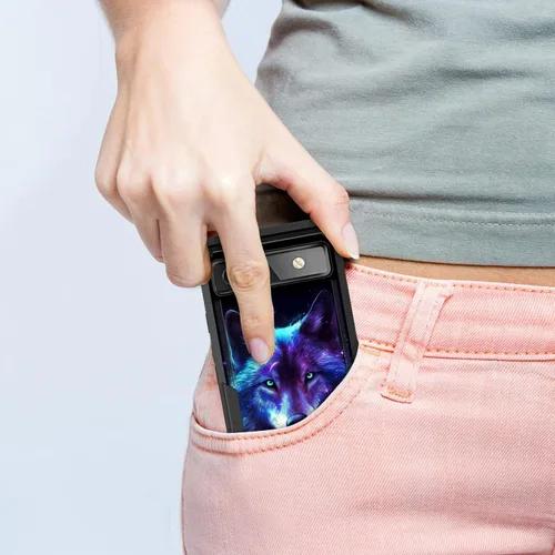 Vista 64 de Funda para Pixel 6A, funda protectora híbrida de doble capa resistente a prueba de golpes de policarbonato duro de silicona suave TPU para Google