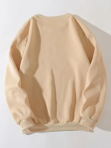Vista 2 de Floerns Sudadera de manga larga con estampado gráfico de letras para mujer