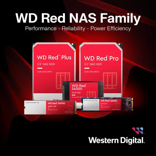 Vista 7 de Western Digital 2TB WD Red Plus Disco duro interno NAS HDD - 5400 RPM, SATA 6 Gb/s, CMR, caché de 64 MB, 3.5 pulgadas - WD20EFRX