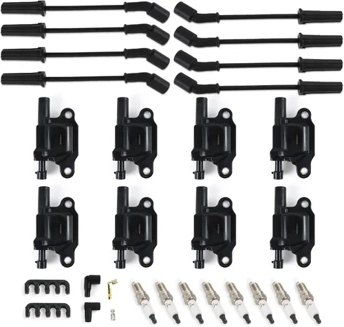 Vista 11 de Paquete de 3 bobinas de encendido UF156 y 6 bujías de iridio y 3 cables de bujía compatibles con Toyota 4Runner T100 Tacoma Tundra 1995-2004 3.4L