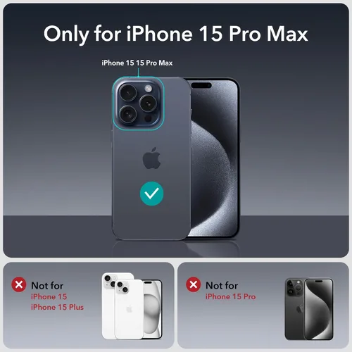 Vista 9 de ESR Paquete de 3+1 protector de pantalla de privacidad para iPhone 15 Plus, protector de pantalla de privacidad de vidrio templado antiespía, bordes