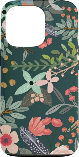 Vista 10 de Cute Colorful Garden Botanical Floral Pattern Case for iPhone 17