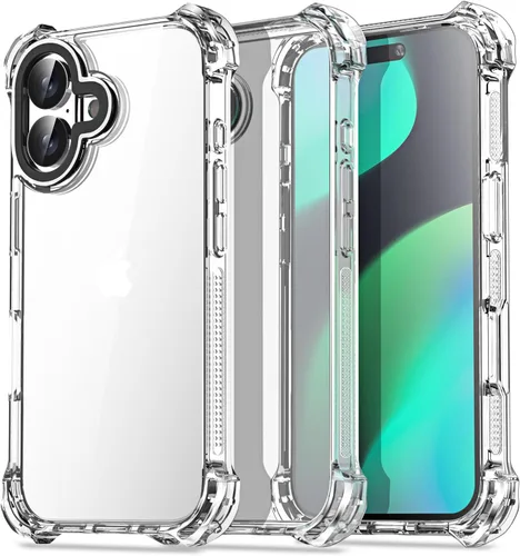 Vista 36 de AICase Funda Rebote Rosa Neón Brillante Compatible con iPhone 15, Transparente a Prueba de Impactos Resistente a Golpes Linda Femenina Adolescente