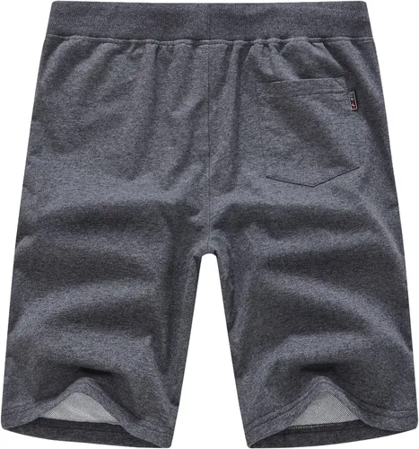 Vista 2 de QPNGRP - Pantalones cortos para hombre con cierre de cordón, cintura elástica