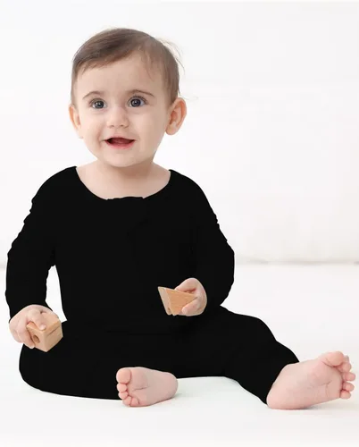 Vista 3 de GUISBY Pijama de rayón sin pies, manga larga con cremalleras de 2 vías, mamelucos para dormir