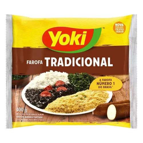 Vista 2 de Yoki - Harina de Yuca Sazonada - 14 Oz - Farofa De Mandioca Pronta Temperada 14.11 oz
