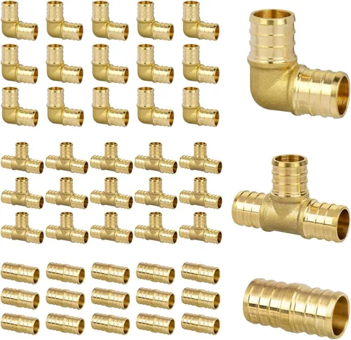 Vista 16 de Acoplamiento Pex de 1/2", Accesorios Pex, Accesorios de Engaste de Latón de Alta Resistencia para Tubos PEX con Construcción Resistente a Fugas
