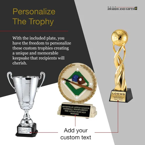 Vista 3 de SHOP AWARDS AND GIFTS Figura masculina de baloncesto de 13 pulgadas, trofeo de campeonato de bronce antiguo galvanizado, incluye personalización