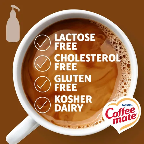 Vista 3 de Coffee mate Snickers - Botella dispensadora de crema líquida saborizada, sabor Snicker, 50.72 fl oz (1.50 L) - 1EachBottle