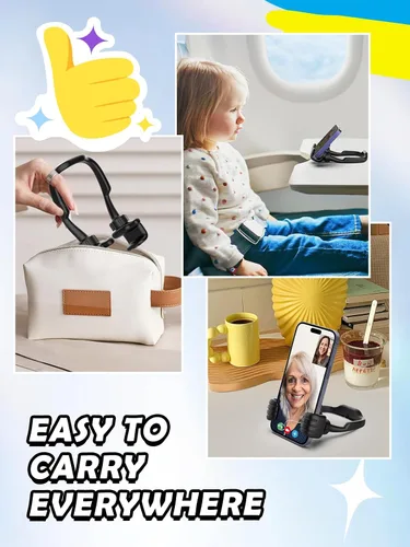 Vista 7 de CALDEVER Rellenos de Calcetín para Adolescentes Niños Niñas Adultos Soporte para Teléfono Celular Patentado Paquete de 2 Soporte Perezoso Thumbs Up