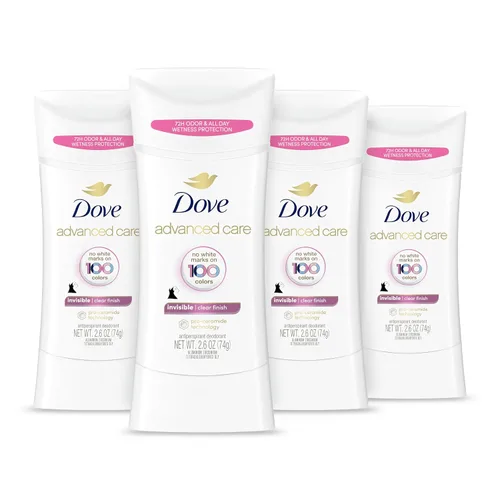 Vista 14 de Dove Advanced Care - Desodorante antitranspirante en barra para mujer, paquete de 36 unidades, acabado transparente, tamaño de prueba y viaje, 0.5