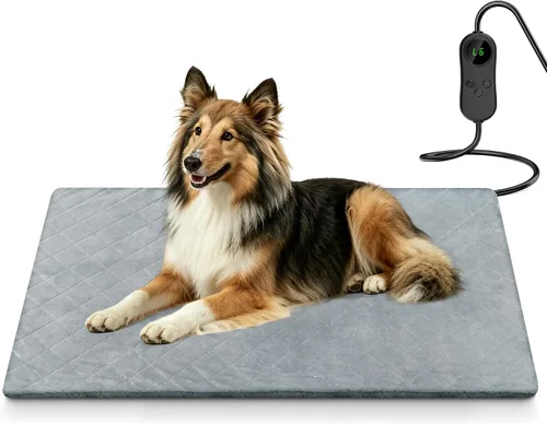 Vista 10 de Cama térmica para gatos para mascotas, gatos, perros, almohadilla Temperatura ajustable, 6 niveles de calor y 6 modos de temporizador, cable