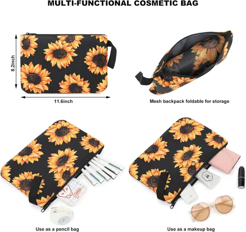 Vista 4 de Xunteny Mochila de malla para niñas y mujeres, mochila escolar semitransparente para niños, mochila universitaria para playa, gimnasio, viajes