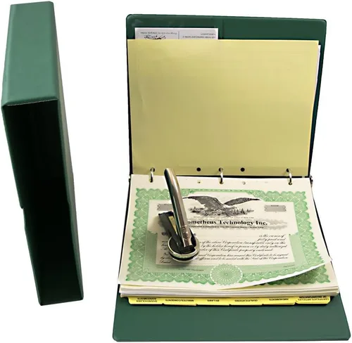 Vista 10 de Blumberg - Kit corporativo de belleza negra con actas y estatutos de PDF Corporation, carpeta de registros, sello corporativo, certificados impresos