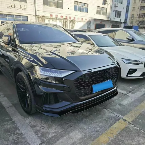 Vista 9 de Alerón de parachoques delantero con borde inferior para Audi Q8 Sport 2018