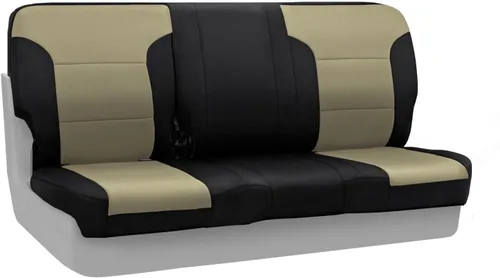 Vista 45 de Coverking Custom Fit cubierta de asiento para determinados modelos de Chevrolet – neopreno, Negro