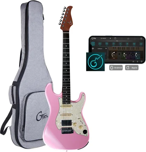 Vista 12 de GTRS S800 Kit de guitarra eléctrica inteligente con sistema de efectos, recogida HHS, máquina de tambor de bucle, batería de 12 horas de duración