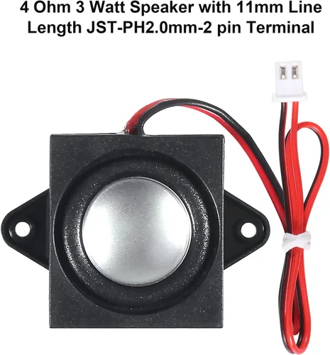 Vista 3 de 4 piezas de altavoz mini de 4 ohmios, 3 vatios, altavoz micro para Arduino con longitud de línea de 11 mm, terminal JST-PH2.0mm de 2 pines