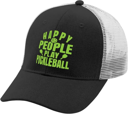 Vista 2 de Sombreros Happy People Play Pickleball - Gorras de béisbol vintage para hombre