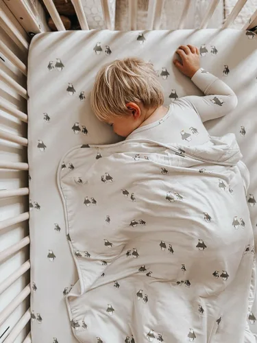 Vista 48 de GUNAMUNA Pijama unisex convertible ultrasuave para bebé, mameluco con cremallera para pañales, recién nacido a 24 meses