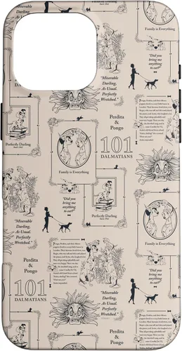 Vista 19 de Funda con estampado de libro vintage para iPhone 16 Disney 101 Dálmatas
