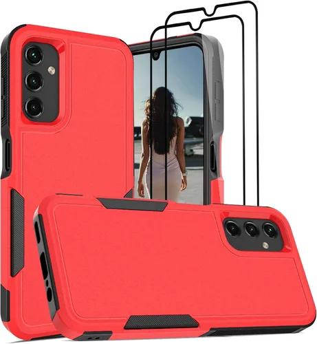 Vista 26 de Jeylly Funda compatible con Samsung Galaxy A12, Samsung Galaxy A12 con protector de pantalla de vidrio templado, protección contra caídas de grado