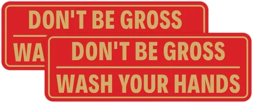 Vista 47 de Letrero de puerta o pared con texto en inglés "Don't Be Gross ("No seas gros") con texto en inglés "Don't Be G