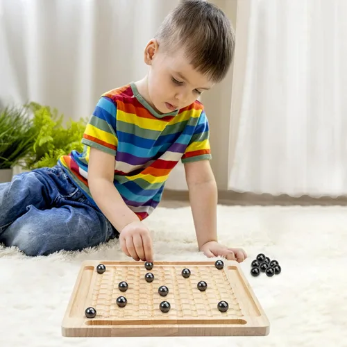 Vista 3 de Juego de imán, juego de ajedrez magnético, juego de ajedrez magnético de mesa, divertidos juegos familiares para niños y adultos, juego