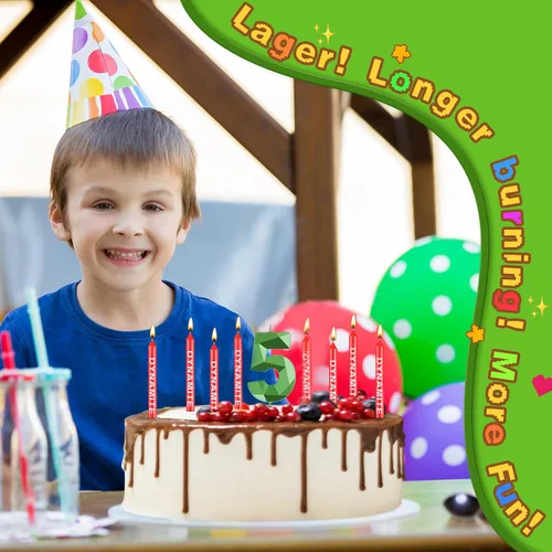 Vista 5 de Fumete 13 velas de dinamita, velas de cumpleaños de píxeles verdes, decoración de cumpleaños temática de juego para temática de píxeles