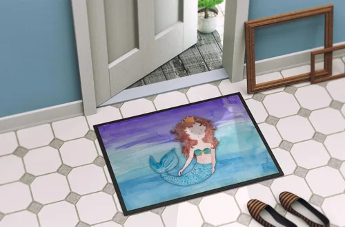 Vista 4 de Caroline's Treasures BB7422MAT - Felpudo de sirena morena de 18 x 27 pulgadas, tapete para puerta delantera, para interiores y exteriores
