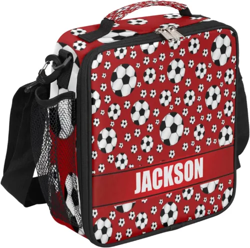 Vista 22 de Bolsa de almuerzo personalizada para niñas, niños, adolescentes, hombres y mujeres, regalo personalizado, bolsa de almuerzo de voleibol, color dorado