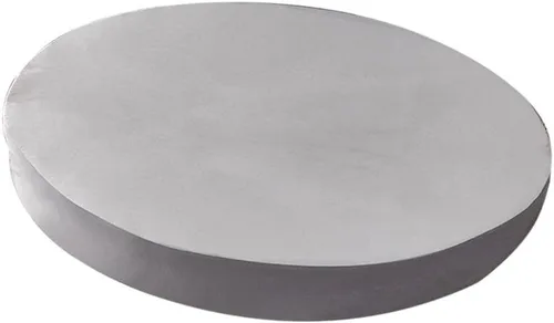 Vista 8 de homozy Cubierta de cama ajustable de cama redonda de color sólido para el hogar del hotel, beige