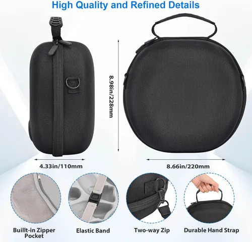 Vista 4 de HUIJUTCHEN Hard Carrying Case for MetaOculus Quest 3 VR Gaming Headset & Touch Controllers, Waterproof Portable Travel Storage Bag with Shoulder