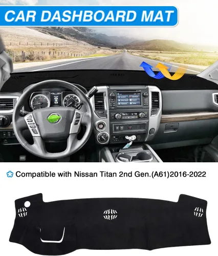 Vista 5 de Cartist Cubierta de tablero, accesorios de auto, tapete antideslizante, antirreflejos (gamuza negra)