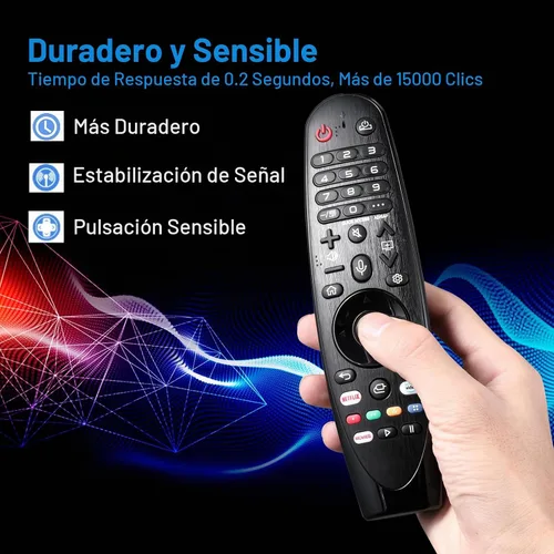 Vista 4 de Voice Magic Remote para LG TV - Control remoto universal para LG Nanocell WebOS, UHD, OLED, LCD, HD y Smart TV con puntero y función de voz